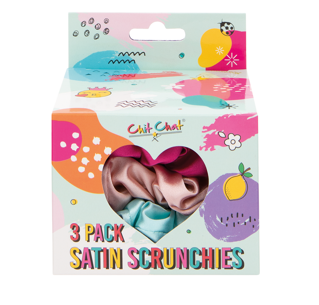 Chit Chat Satin Scrunchies 3 Pack